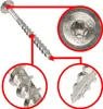Close-up views of a screw, highlighting its head, threads, and tip. Anteprima dell’immagine prodotto