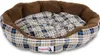 Hundebett Hundekissen blau-kariert Hundekörbchen 75 x 75 x Produktbild-Vorschau 1