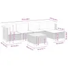 6-tlg. Garten-Sofagarnitur mit Kissen Schwarz Poly Rattan Produktbild-Vorschau 10