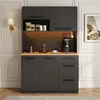 Armoire buffet Merax, meuble haut avec éclairage LED et Voir les images du produit 6