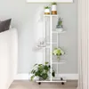 vidaXL Stojak na kwiaty 5-poziomowy z kółkami 44x23x100 cm Podgląd zdjęcia produktu 9