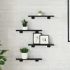 vidaXL Étagère, lot de 4, noir, 40 x 10 x 1,5 cm, aggloméré Voir les images du produit 3