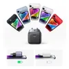 Multiple iPhones in different colors are arranged around a UGREEN charger, with two additional images showing the charger in use with an iPhone. Voir les images du produit