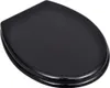 vidaXL Siège de toilette MDF Couvercle Design simple Noir Voir les images du produit 1