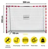 Futbalová bránka Dunlop 300 x 200 x 110 cm Náhľad obrázku produktu 2