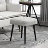 HOMCOM Fußhocker Sitzhocker Quadratischer Schminkhocker mit Produktbild-Vorschau 2