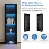 Vetrina Sweiko nera lucida con illuminazione a LED, 3 Anteprima dell’immagine prodotto 4