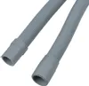 Two grey corrugated hoses with grey plastic connectors. Produktbild-Vorschau