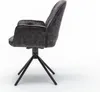 A single gray armchair with a black metal base, shown from the side against a white background. Produktbild-Vorschau
