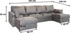 Masseno Ecksofa NAKO M mit Schlaffunktion U-Form, Sofa mit Produktbild-Vorschau 7