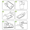 Instructions for applying a screen protector to a smartphone. Anteprima dell’immagine prodotto