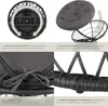 Fauteuil papasan en rotin Gargano rotatif - noir Voir les images du produit 5