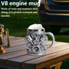 V8 Motoren Edelstahlbecher, für Zuhause, Büro, Reisen, Produktbild-Vorschau 8