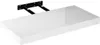 A white floating shelf with black brackets mounted on a white background. Náhled obrázku produktu