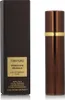 A product shot of a Tom Ford Tobacco Vanille Eau de Parfum travel atomizer and its packaging. Podgląd zdjęcia produktu