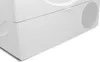 A close-up, angled view of the lower front section of a white Bosch washing machine. Produktbild-Vorschau