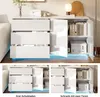 Fortuna Lai Sideboard noir brillant avec LED, meuble TV, Voir les images du produit 6