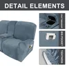 8-teiliger Stretch Samt Hussen Recliner Sofabezug mit Produktbild-Vorschau 3