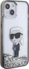 A clear, professional shot of a phone case with a Karl Lagerfeld Ikonik character and glitter inside. Produktbild-Vorschau