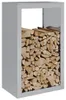 vidaXL Porta legna 60x40x100 cm Acciaio zincato Anteprima dell’immagine prodotto 3