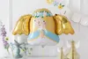 Folienballon Engel 77x45cm Hellblau / Gold Produktbild-Vorschau 7