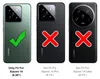 Three phone cases are shown side-by-side, with checkmarks and crosses indicating compatibility. Produktbild-Vorschau
