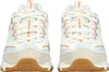 A front view of a pair of white Skechers D'Lites sneakers. Produktbild-Vorschau