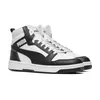 A pair of black and white Puma high-top sneakers shown from a side angle against a white background. Náhled obrázku produktu