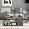 Table basse Vicco Edgar Anthracite/chêne doré 110x59cm, Voir les images du produit 6