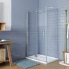 70x90x195cm Falttür +Stabilisationsstange 90cm Duschkabine Produktbild-Vorschau 1