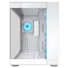 A white computer case with blue LED fans. Podgląd zdjęcia produktu