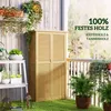 Outsunny Gartenschrank Holz Geräteschuppen 4 Fächer mit Produktbild-Vorschau 6