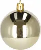 A single, shiny gold Christmas ornament is shown against a white background. Náhled obrázku produktu