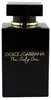 Frontansicht des Dolce & Gabbana The Only One Intense Parfumflakons im minimalistischen schwarzen Design mit goldenen Akzenten. Produktbild-Vorschau