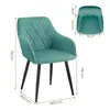 A turquoise armchair with dimensions indicated by measurement lines and text. Produktbild-Vorschau