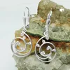 Paar Ohrringe Ohrhänger Brisur Spirale mit Zirkonia 32x13mm Produktbild-Vorschau 2