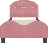 vidaXL Kinderbedframe met hoofdeinde, roze, 80 x 160 cm, Productafbeelding-voorbeeld 5