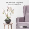 HOMESCAPES Umělá bílá orchidej Phalaenopsis v černém Náhled obrázku produktu 6