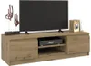 A TV stand with a TV and electronic device on it, displayed against a white background. Anteprima dell’immagine prodotto