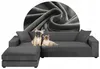 2er Set Sofabezug - Dunkelgrau - 2-Sitzer 145-185 cm - Produktbild-Vorschau 1