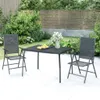 vidaXL Tavolo da giardino antracite 110x80x72 cm griglia in Anteprima dell’immagine prodotto 2