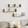 Wandregale 3 Stk. Artisan-Eiche 80x18x18 cm Holzwerkstoff Produktbild-Vorschau 2