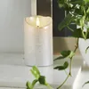 LED Stumpenkerze RUSTIC - Echtwachs - warmweiße 3D Flamme - H: 12,5cm - Batterie - Timer - silber Podgląd zdjęcia produktu