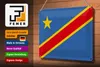 Blechschild Flagge DR Kongo 30x20cm Flag democratic Congo Produktbild-Vorschau 3