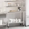 Küchen-Arbeitstisch mit Aufsatzboard 110x55x150 cm Produktbild-Vorschau 2