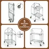 Carrello servitore pieghevole a 2 ripiani, carrello da Anteprima dell’immagine prodotto 6