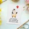 Mr. & Mrs. Panda Ansichtskarte Pinguin Luftballon - Weiß - Produktbild-Vorschau 2