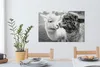 MuchoWow® - Leinwandbilder - Alpakaliebe - schwarz und Produktbild-Vorschau 6