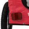 vidaXL Fahrradanhänger Hunde Rot und Schwarz Oxford-Gewebe Produktbild-Vorschau 10