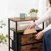 Relaxdays Nachttisch, 1er Pack, 2 Schubladen & Ablagen, Produktbild-Vorschau 5